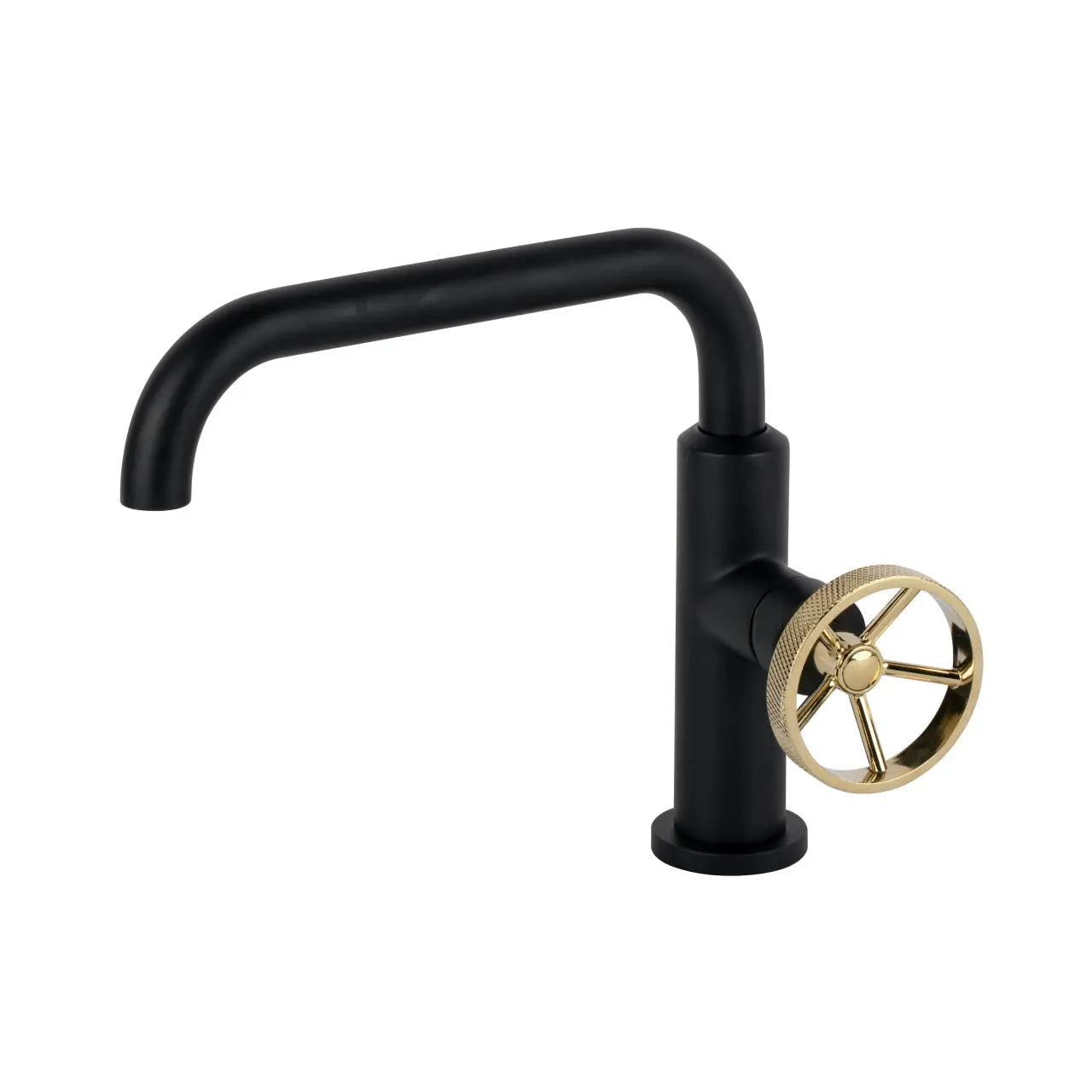 Kube Bath Aqua Loft Single Lever Bathroom Vanity Faucet With Side Handle – Matte Black - Plumbing Market