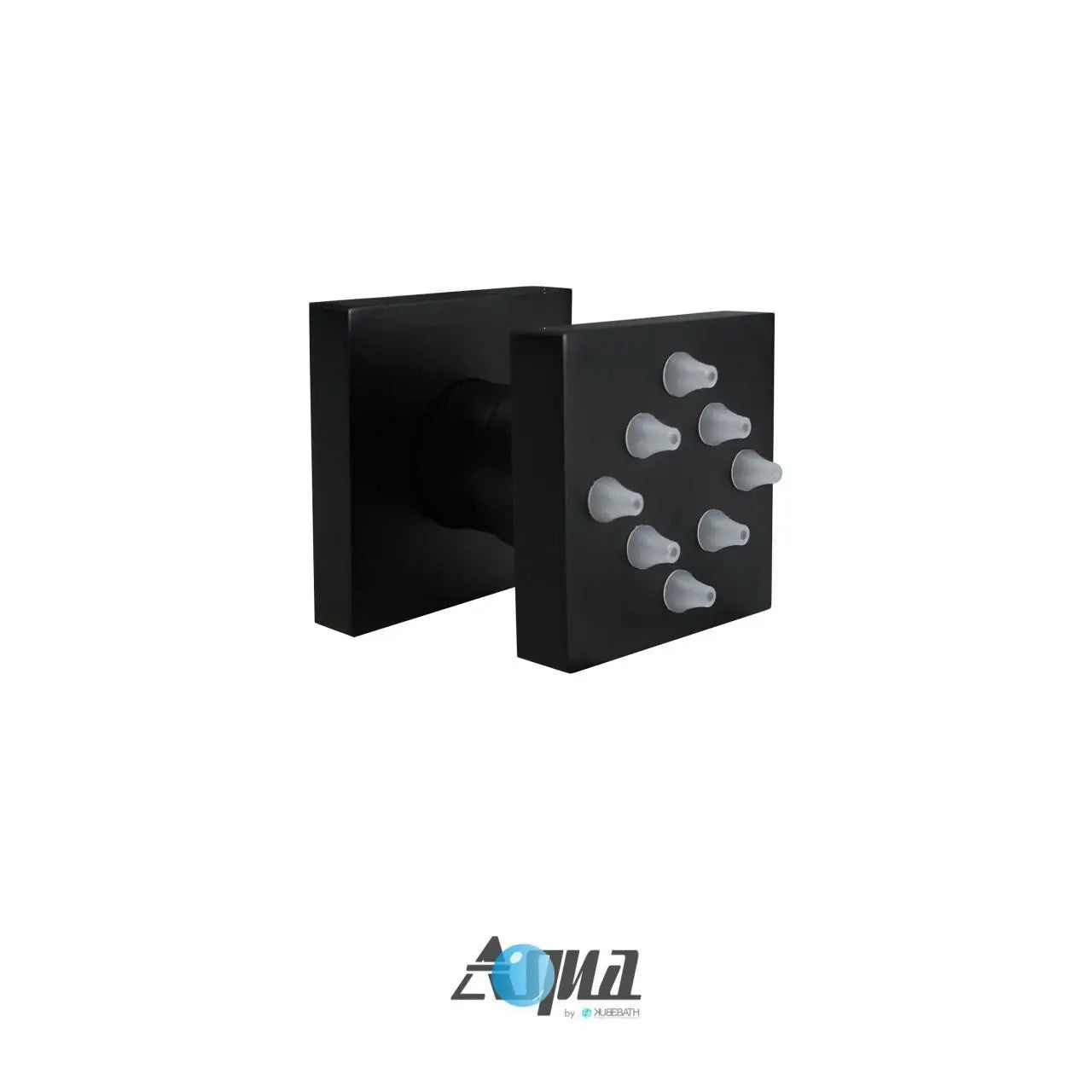 Kube Bath Aqua Piazza Black Shower Set 12 Inch Shower Head - Plumbing Market