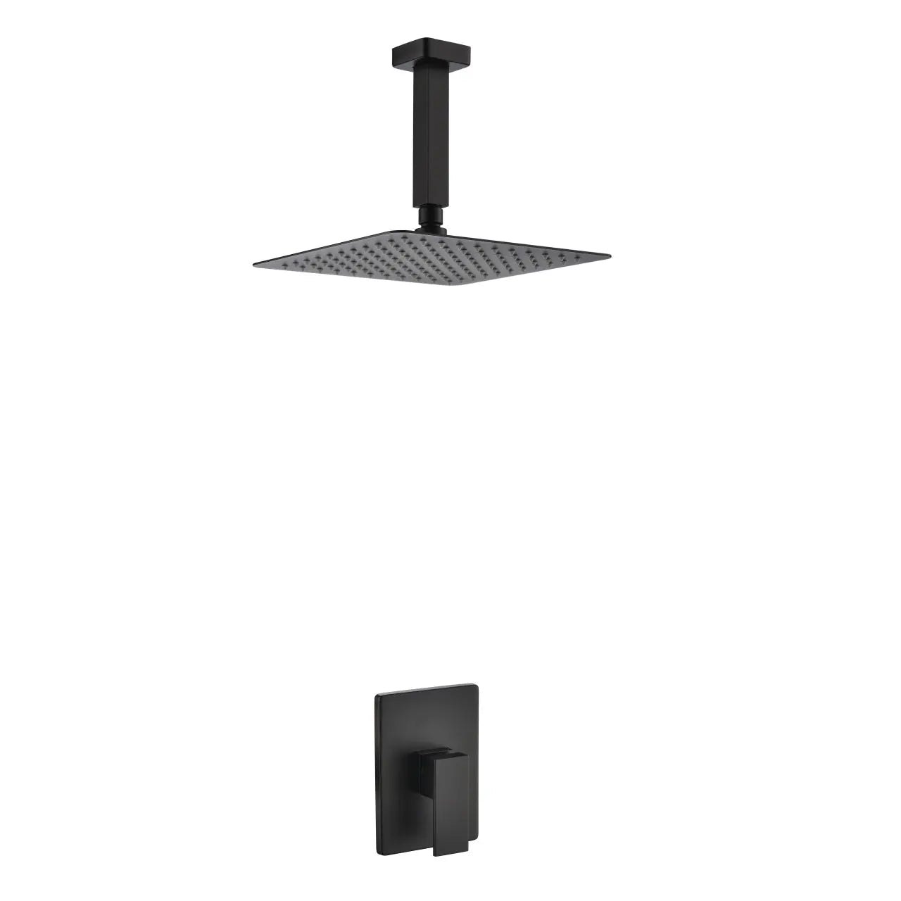 Kube Bath Aqua Piazza Black Shower Set 12 Inch Shower Head - Plumbing Market