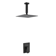 Kube Bath Aqua Piazza Black Shower Set 12 Inch Shower Head - Plumbing Market