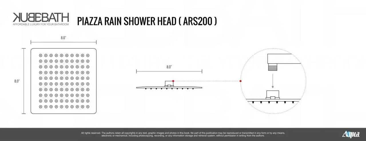 Kube Bath Aqua Piazza Black Shower Set With Hand Shower And Jets - Plumbing Market