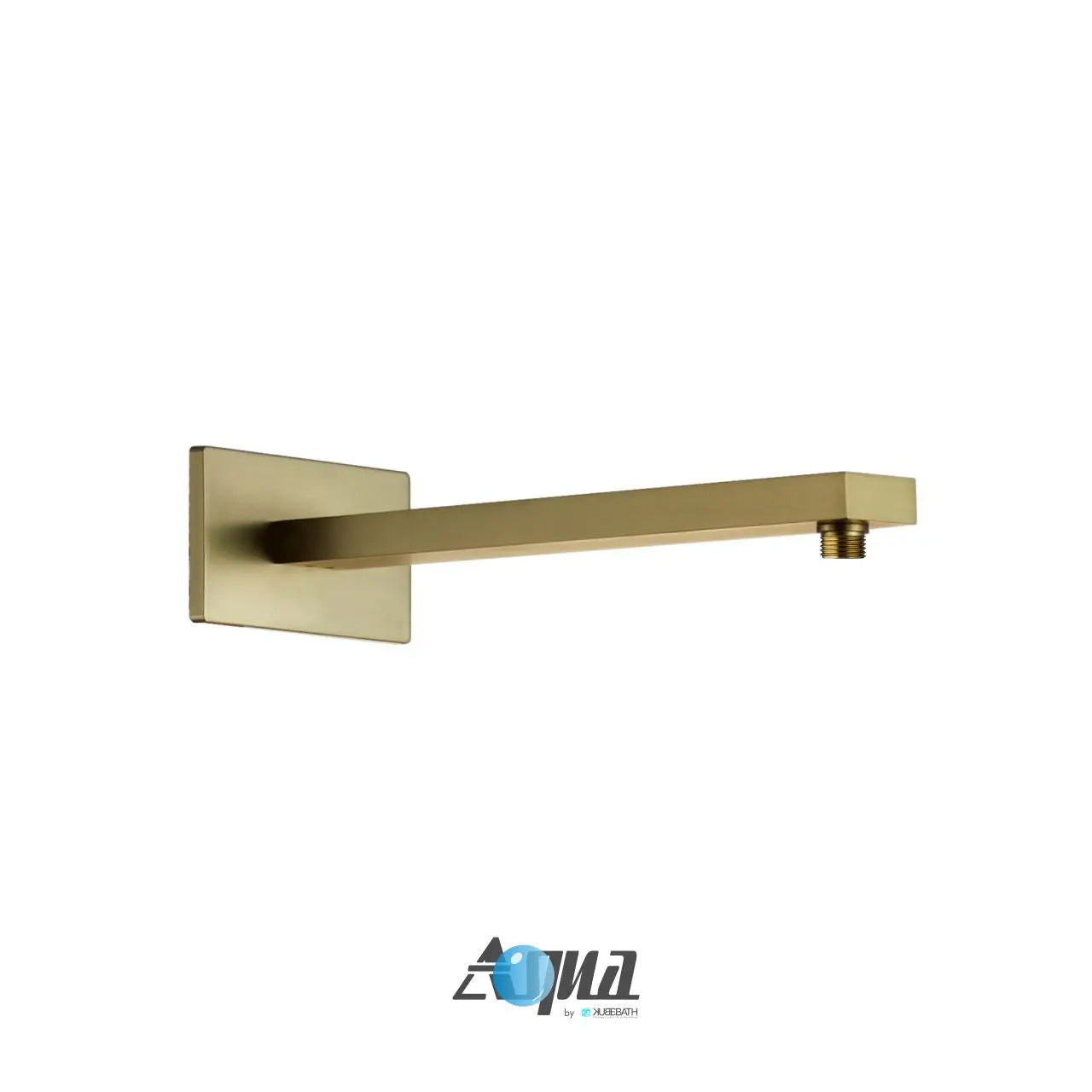 Kube Bath Aqua Piazza Brushed Gold Shower Set w/ 12″ Square Rain Shower Head