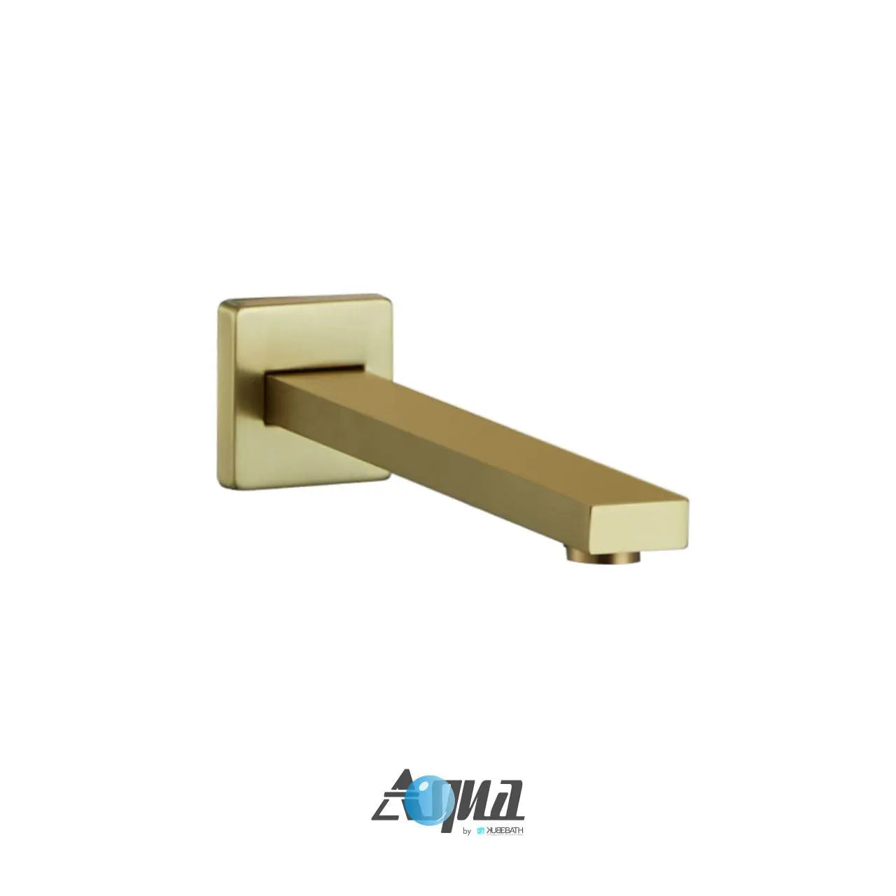Kube Bath Aqua Piazza Brushed Gold Shower Set w/ 8″ Ceiling Mount Square Rain Shower, Handheld and Tub Filler