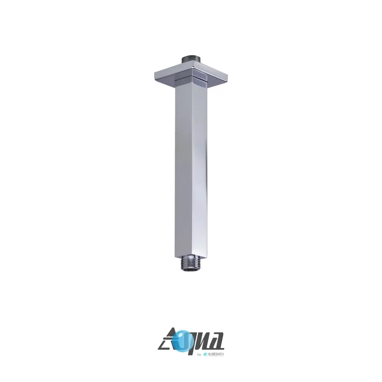 Kube Bath Aqua Piazza Shower Set W/ 12″ Ceiling Mount Square Rain Shower and Tub Filler Chrome - Plumbing Market