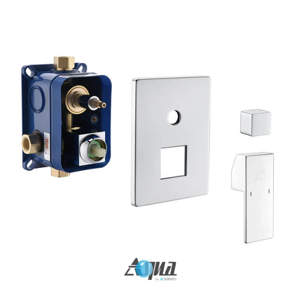 Kube Bath Aqua Piazza Shower Set With 12" Ceiling Mount Square Rain Shower, Handheld and Tub Filler Chrome - Plumbing Market