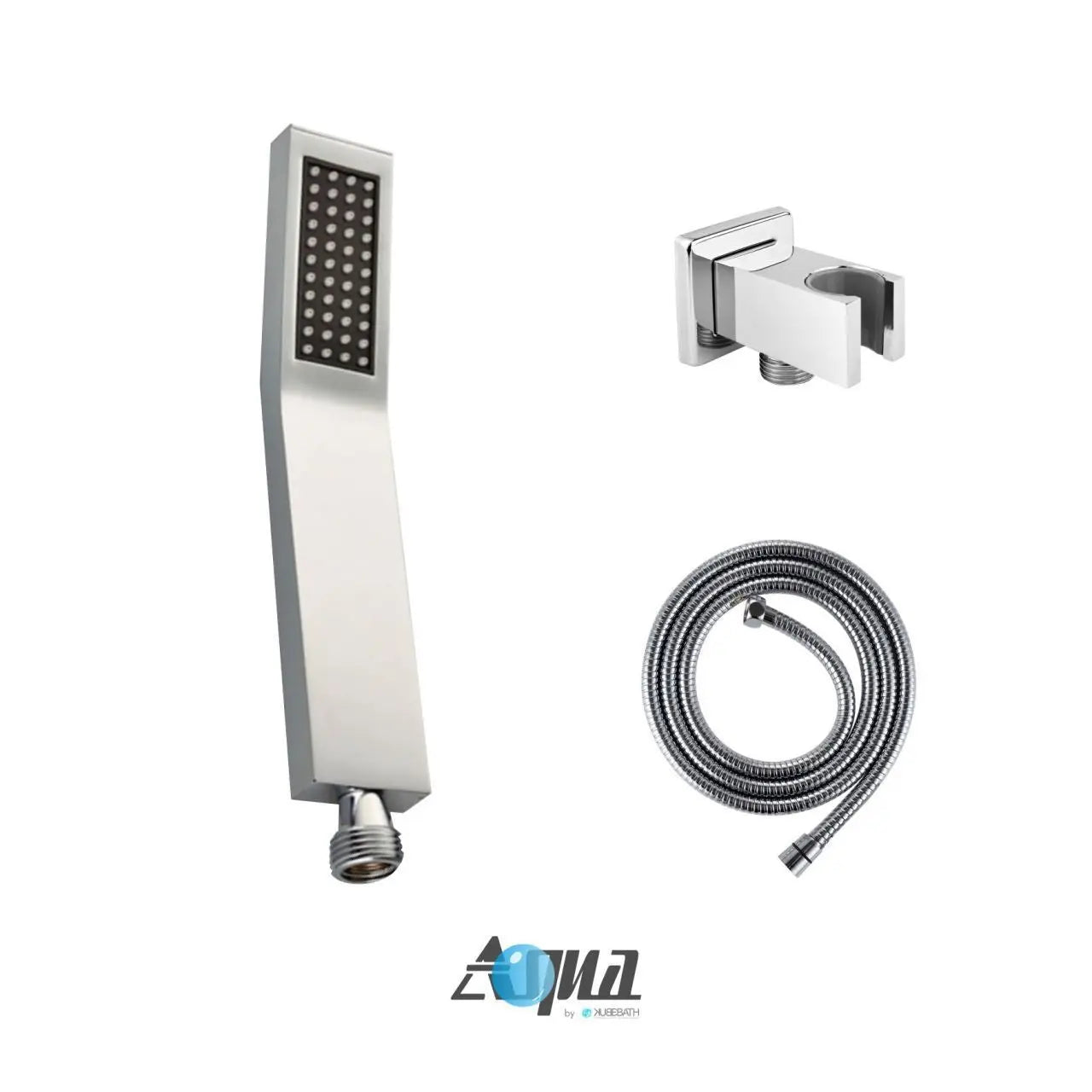 Kube Bath Aqua Piazza Shower Set With 12" Square Rain Shower and Handheld Chrome - Plumbing Market