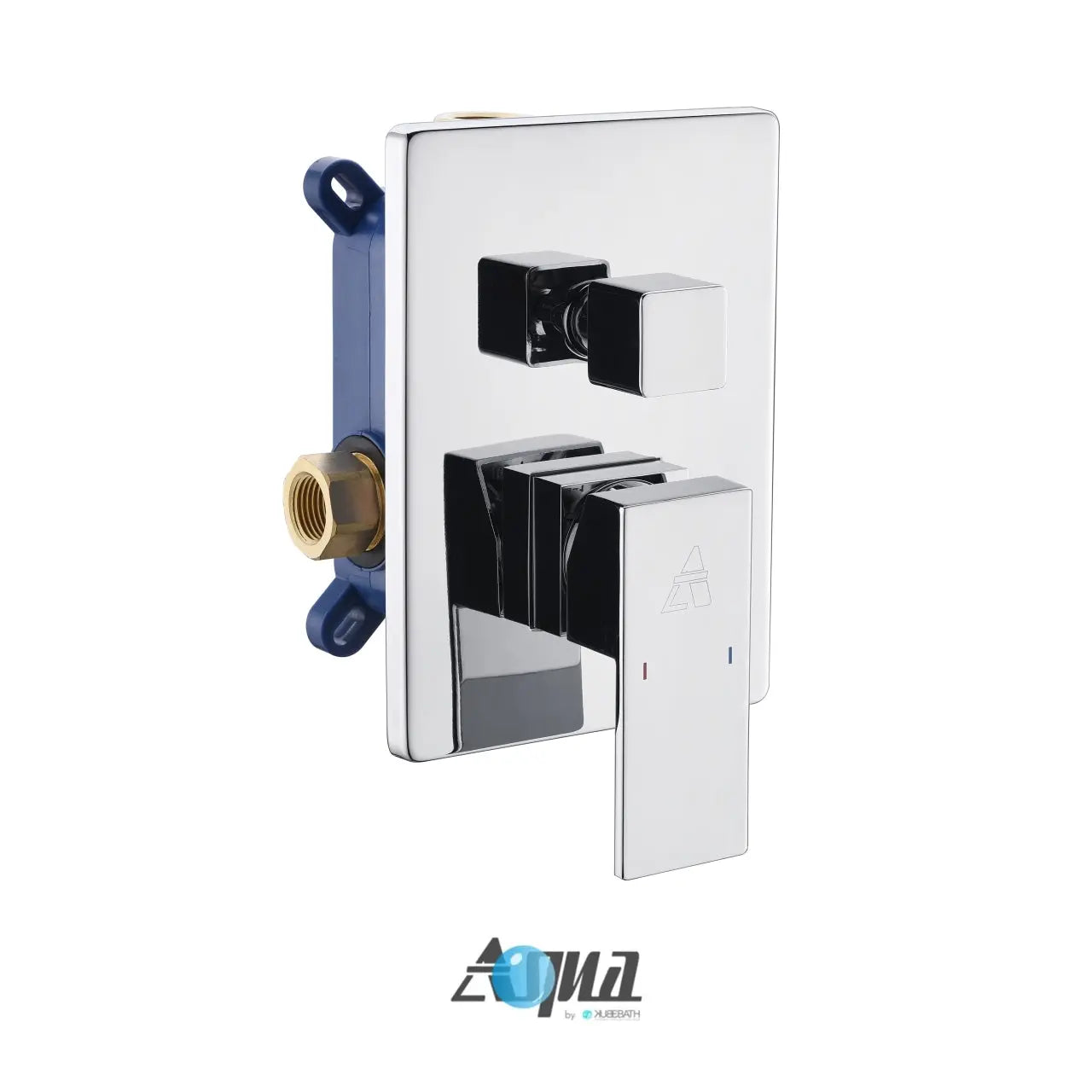 Kube Bath Aqua Piazza Shower Set With 8" Ceiling Mount Square Rain Shower and Tub Filler Chrome - Plumbing Market