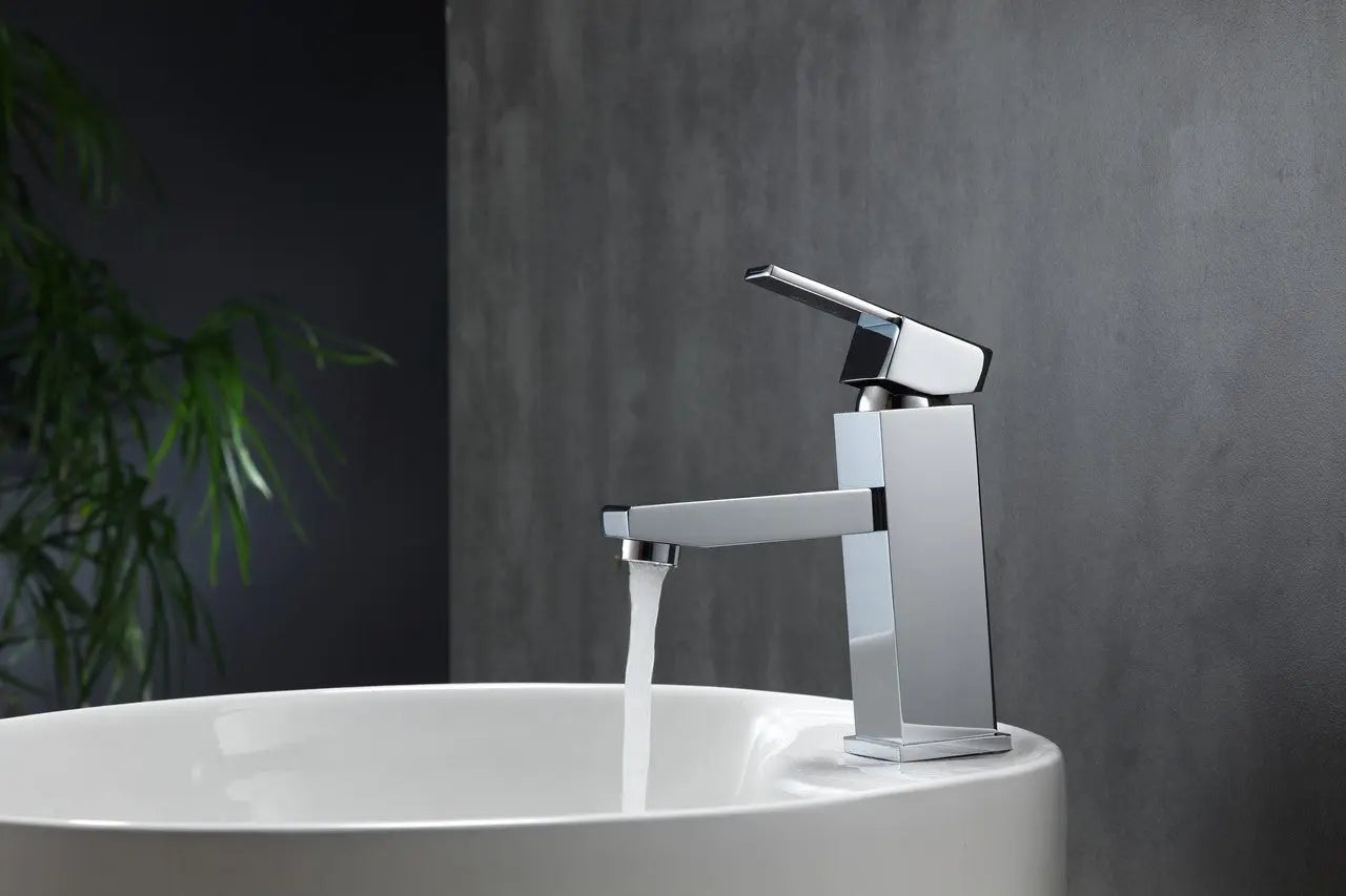 Kube Bath Aqua Piazza Single Lever Bathroom Vanity Faucet Chrome - Plumbing Market