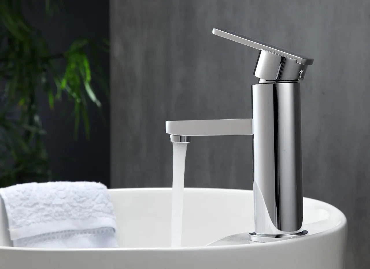 Kube Bath Aqua Roundo Single Hole Mount Bathroom Vanity Faucet Chrome - Plumbing Market