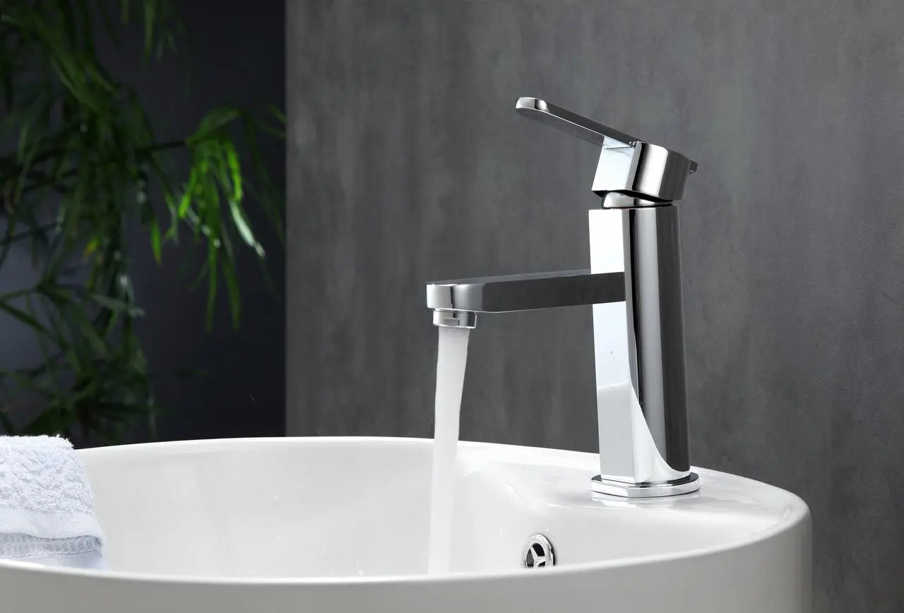Kube Bath Aqua Roundo Single Hole Mount Bathroom Vanity Faucet Chrome - Plumbing Market