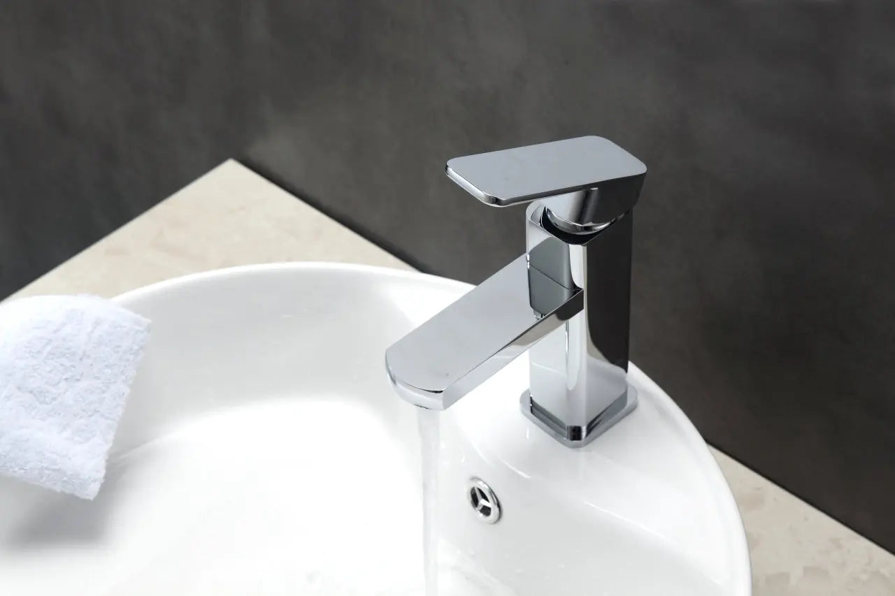 Kube Bath Aqua Soho Single Lever Wide Spread Bathroom Vanity Faucet – Chrome - Plumbing Market