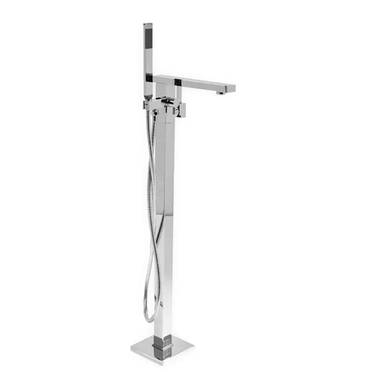 Kube Bath Aqua Squadra Floor Mounted Soaker Tub Faucet – Chrome - Plumbing Market