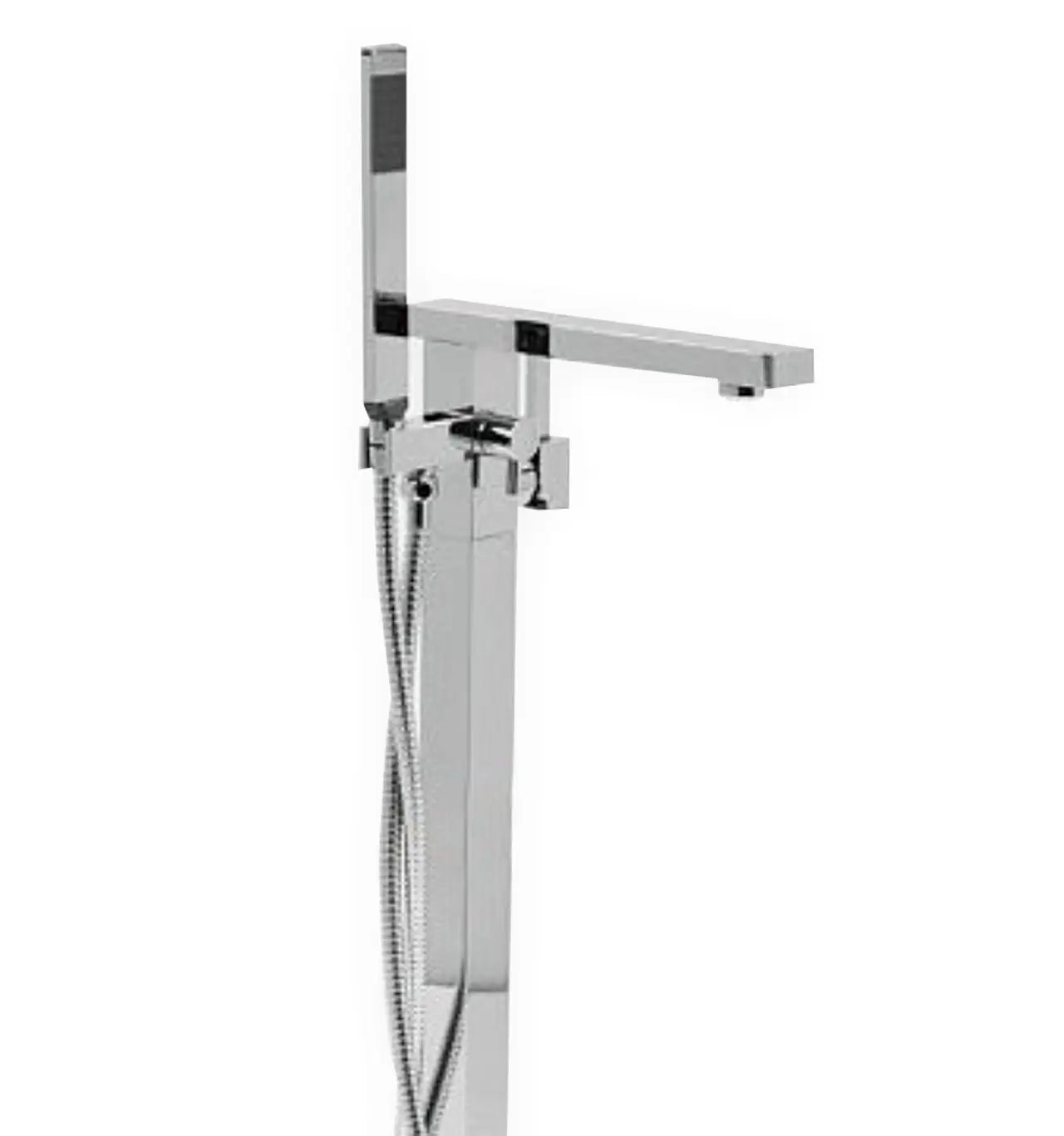 Kube Bath Aqua Squadra Floor Mounted Soaker Tub Faucet – Chrome - Plumbing Market