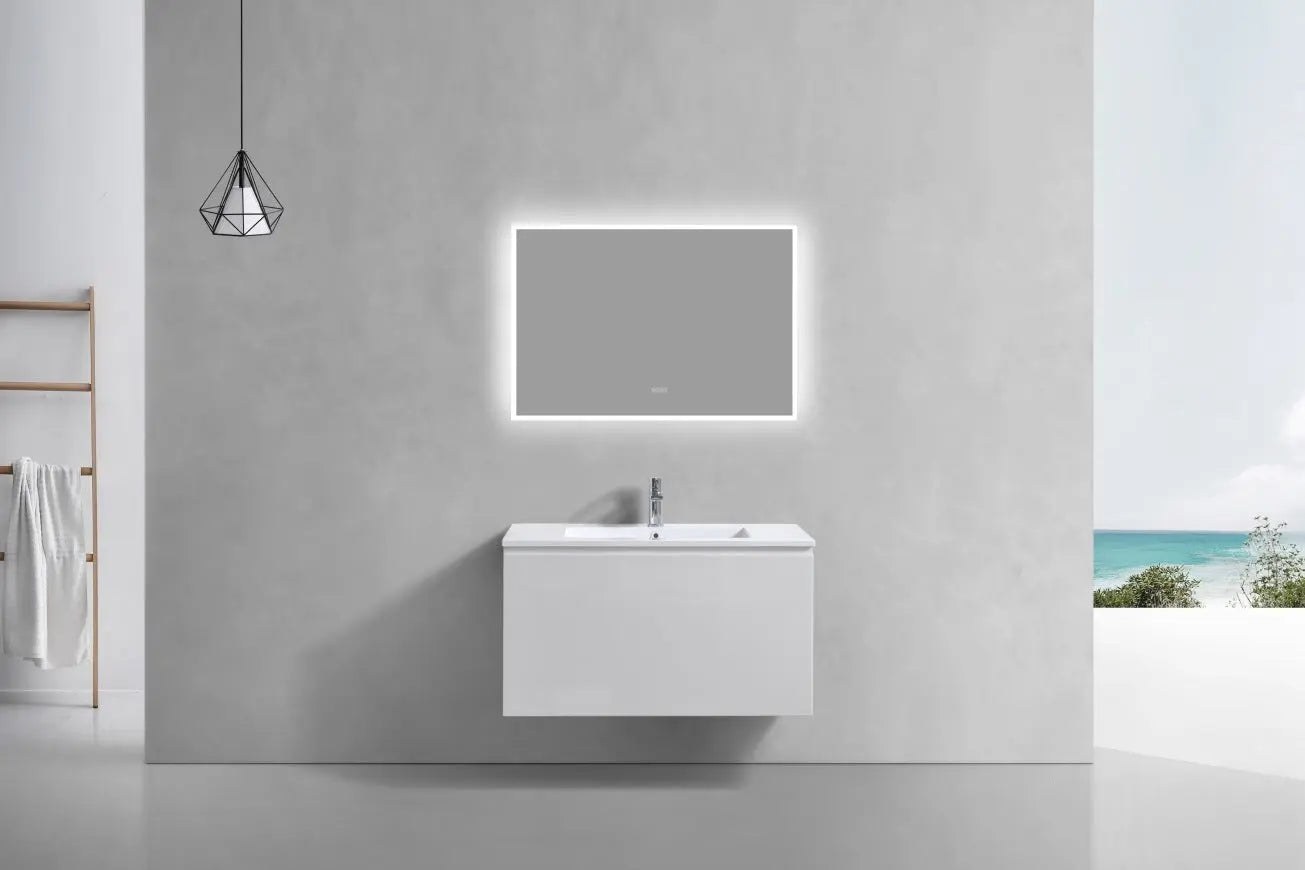 Kube Bath Balli 36 Inch Modern Bathroom Vanity Wall Hung - Plumbing Market