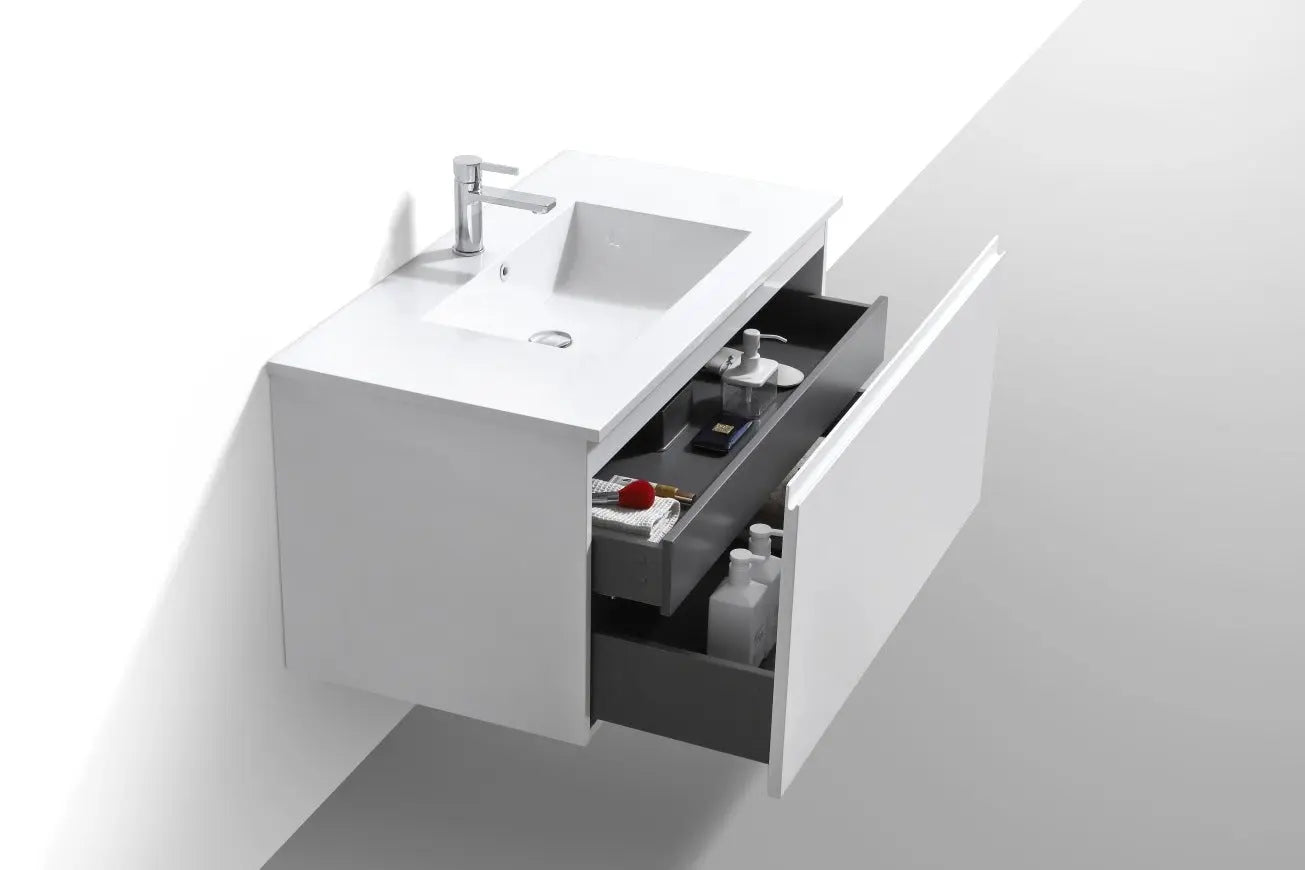 Kube Bath Balli 40 Inch Modern Bathroom Vanity Wall Hung - Plumbing Market