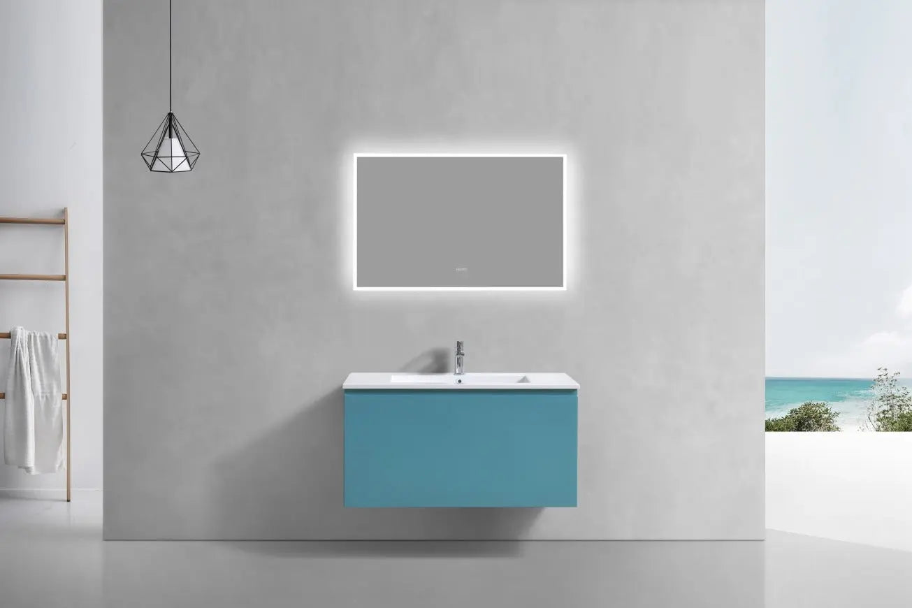Kube Bath Balli 40 Inch Modern Bathroom Vanity Wall Hung - Plumbing Market