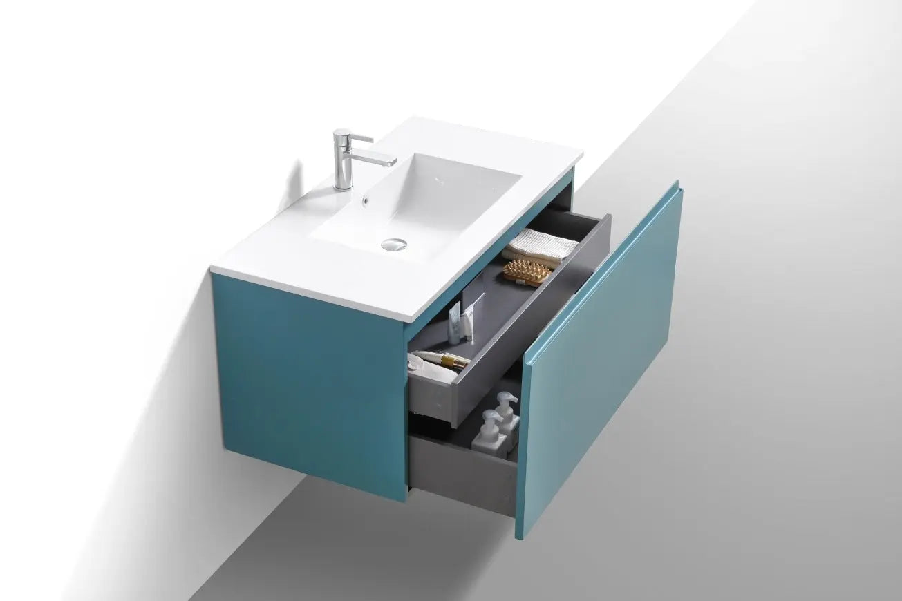 Kube Bath Balli 40 Inch Modern Bathroom Vanity Wall Hung - Plumbing Market