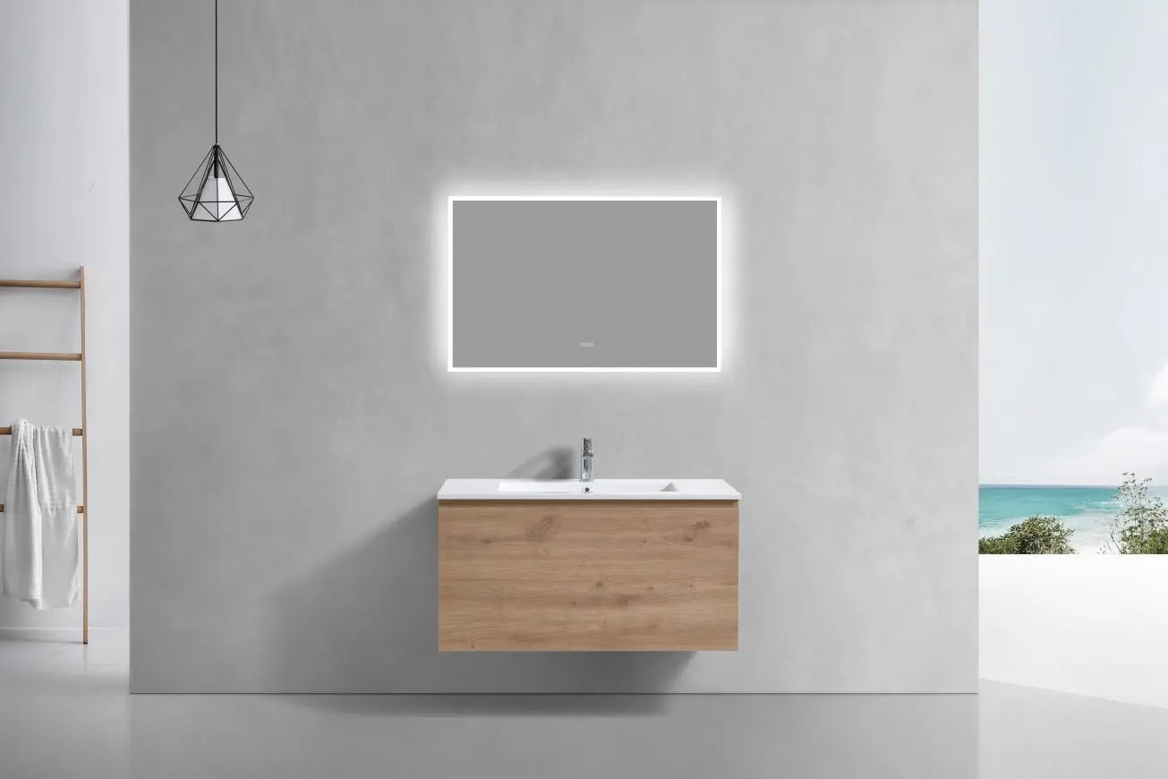 Kube Bath Balli 40 Inch Modern Bathroom Vanity Wall Hung - Plumbing Market