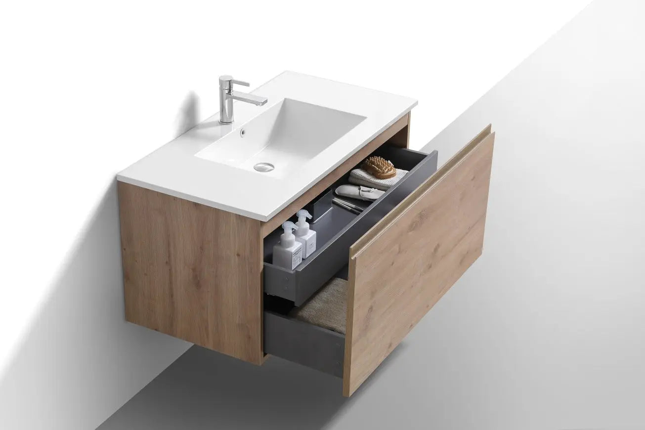 Kube Bath Balli 40 Inch Modern Bathroom Vanity Wall Hung - Plumbing Market