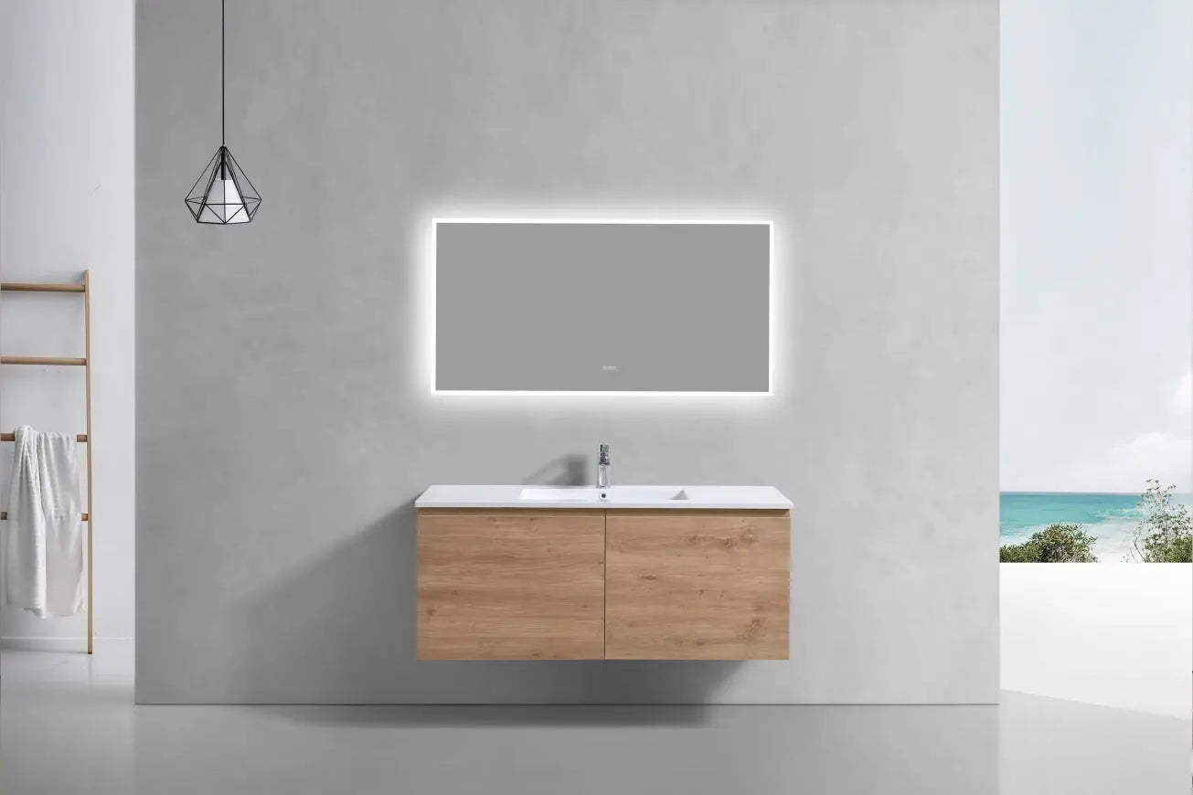 Kube Bath Balli 48 Inch Single Sink Bathroom Vanity Wall Hung - Plumbing Market