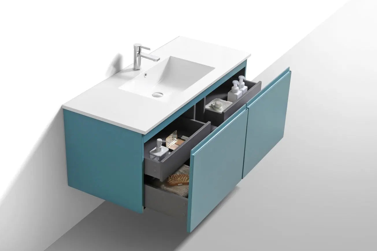 Kube Bath Balli 48 Inch Single Sink Bathroom Vanity Wall Hung - Plumbing Market