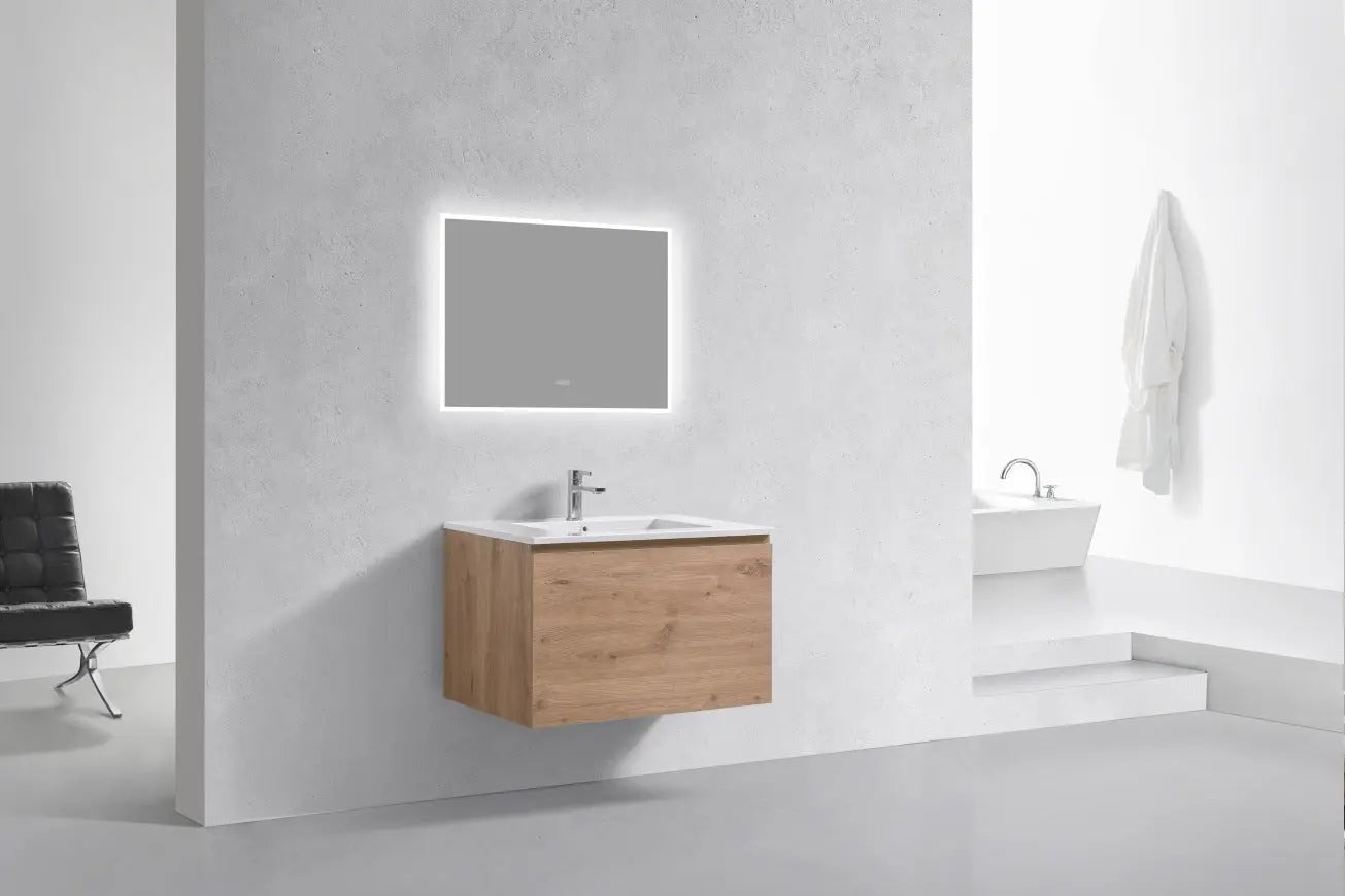 Kube Bath Balli Modern Bathroom Vanity White Oak - Plumbing Market