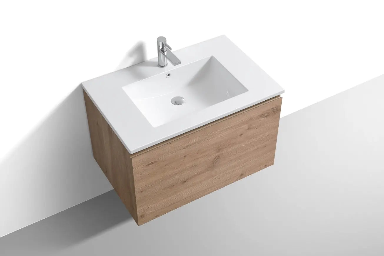 Kube Bath Balli Modern Bathroom Vanity White Oak - Plumbing Market