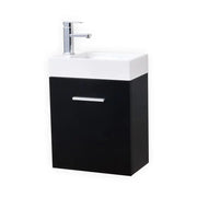Kube Bath Bliss 18″ Black Wall Mount Modern Bathroom Vanity - Plumbing Market