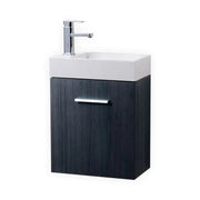 Kube Bath Bliss 18″ Gray Oak Wall Mount Modern Bathroom Vanity - Plumbing Market