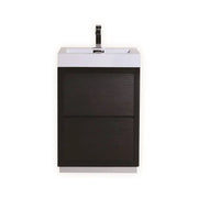 Kube Bath Bliss 24″ Black Free Standing Modern Bathroom Vanity - Plumbing Market