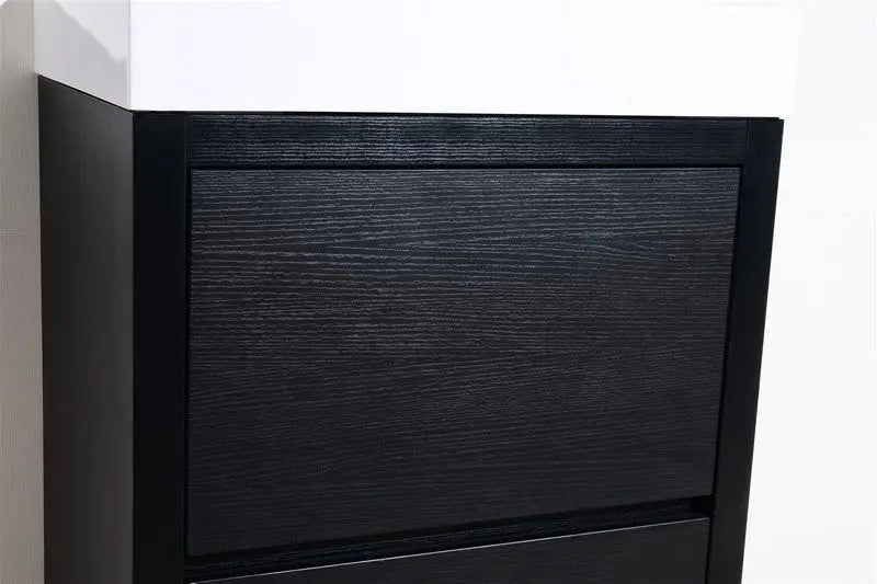 Kube Bath Bliss 24″ Black Free Standing Modern Bathroom Vanity - Plumbing Market