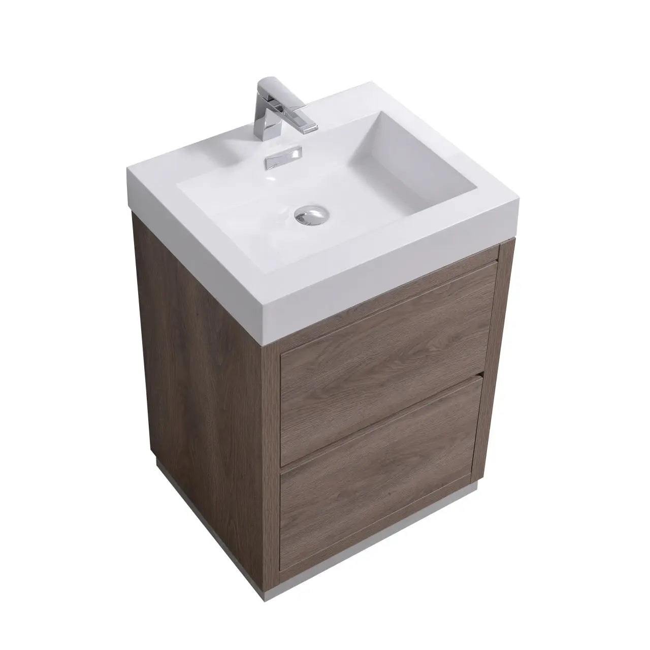 Kube Bath Bliss 24″ Butternut Free Standing Modern Bathroom Vanity - Plumbing Market