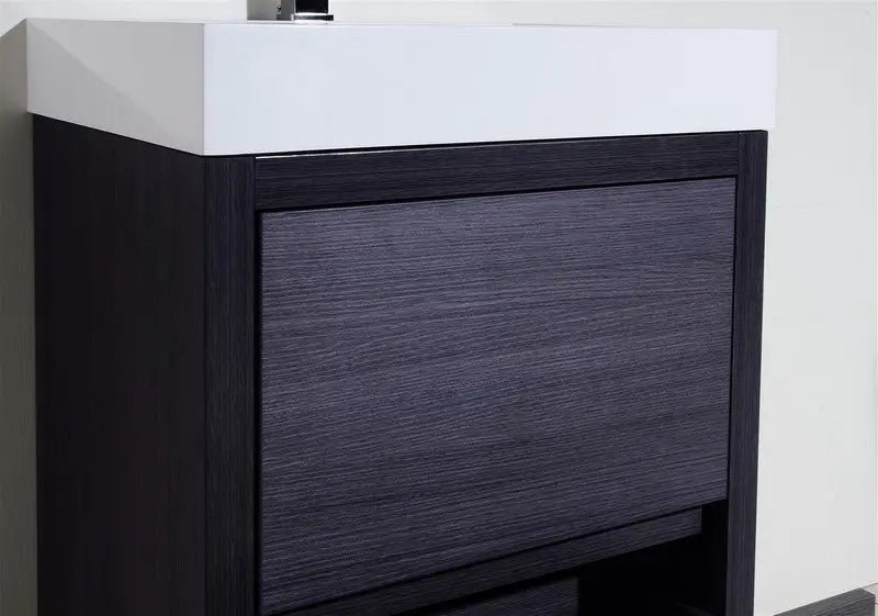 Kube Bath Bliss 24″ Gray Oak Free Standing Modern Bathroom Vanity - Plumbing Market