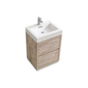 Kube Bath Bliss 24″ Nature Wood Floor Mount Modern Bathroom Vanity - Plumbing Market