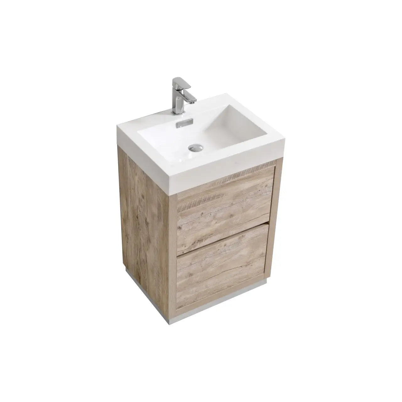 Kube Bath Bliss 24″ Nature Wood Floor Mount Modern Bathroom Vanity - Plumbing Market