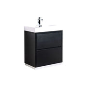 Kube Bath Bliss 30″ Black Free Standing Modern Bathroom Vanity - Plumbing Market