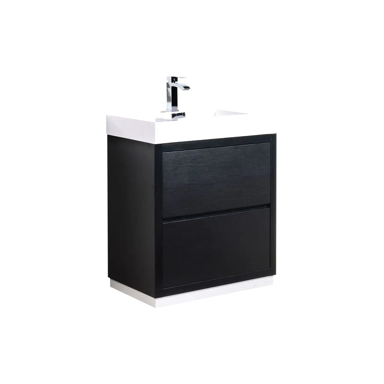 Kube Bath Bliss 30″ Black Free Standing Modern Bathroom Vanity - Plumbing Market