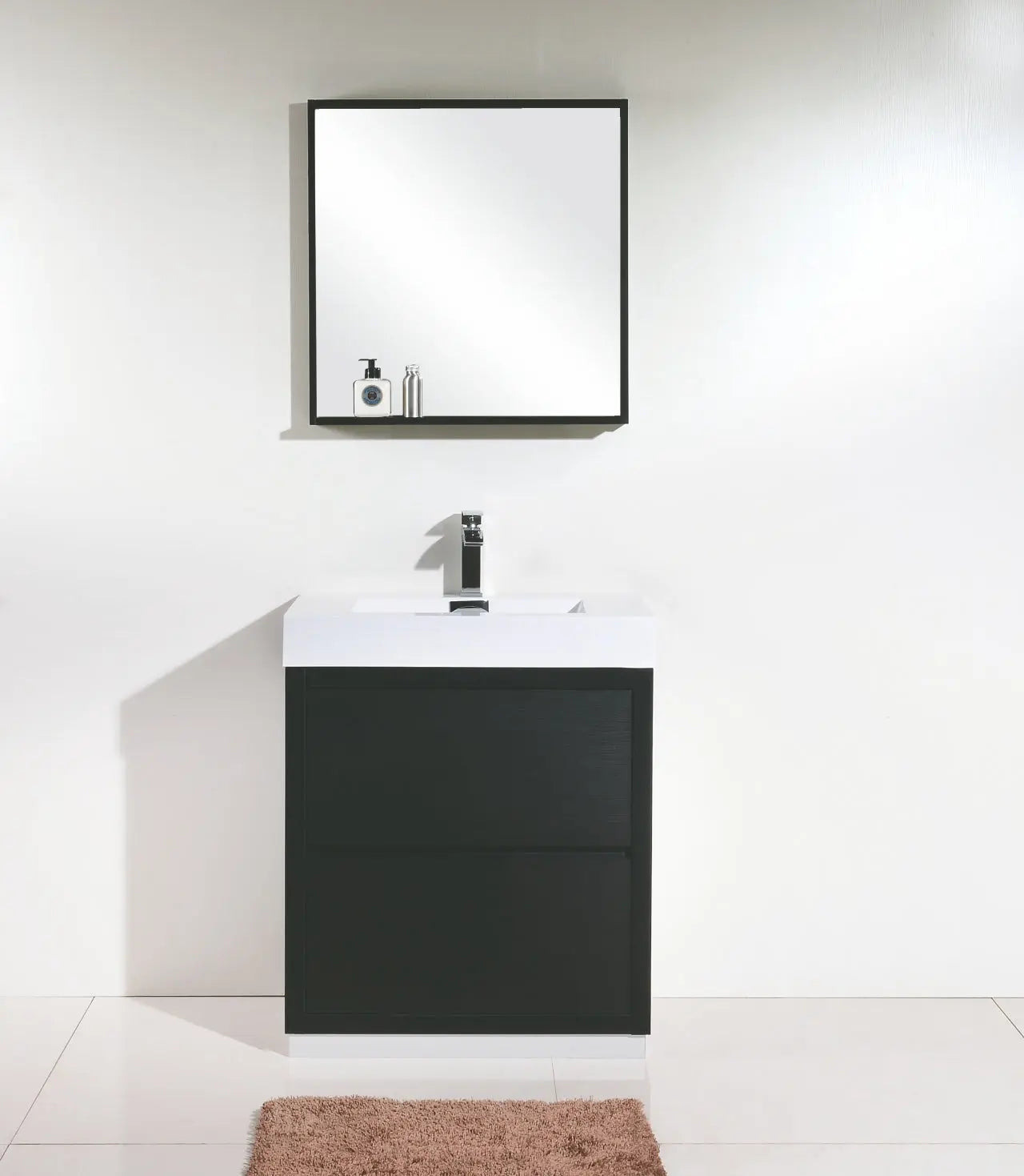 Kube Bath Bliss 30″ Black Free Standing Modern Bathroom Vanity - Plumbing Market