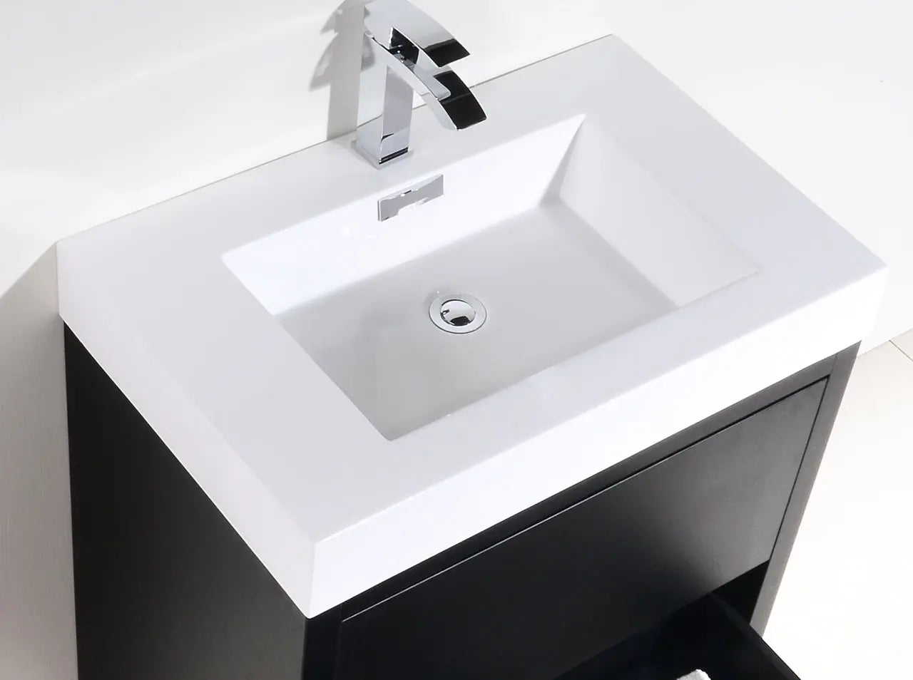 Kube Bath Bliss 30″ Black Free Standing Modern Bathroom Vanity - Plumbing Market
