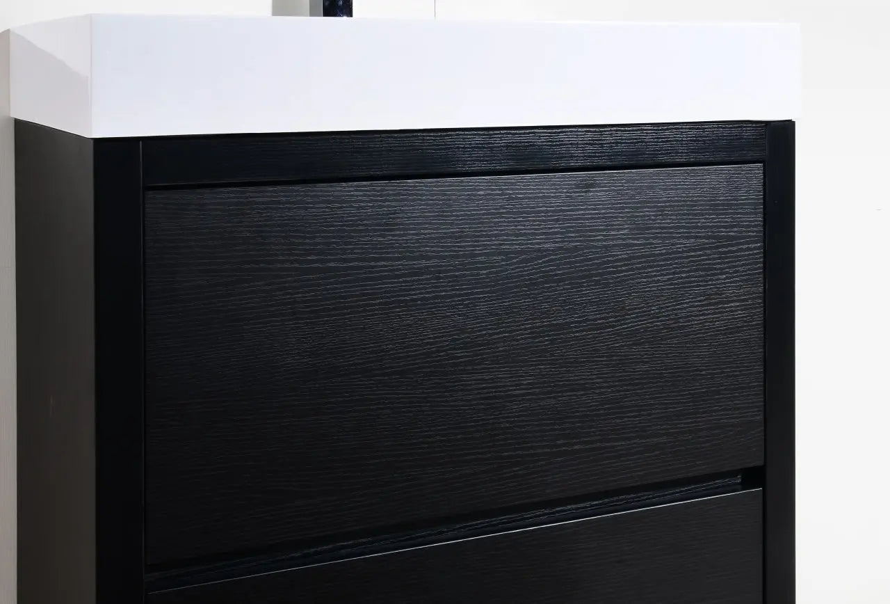 Kube Bath Bliss 30″ Black Free Standing Modern Bathroom Vanity - Plumbing Market