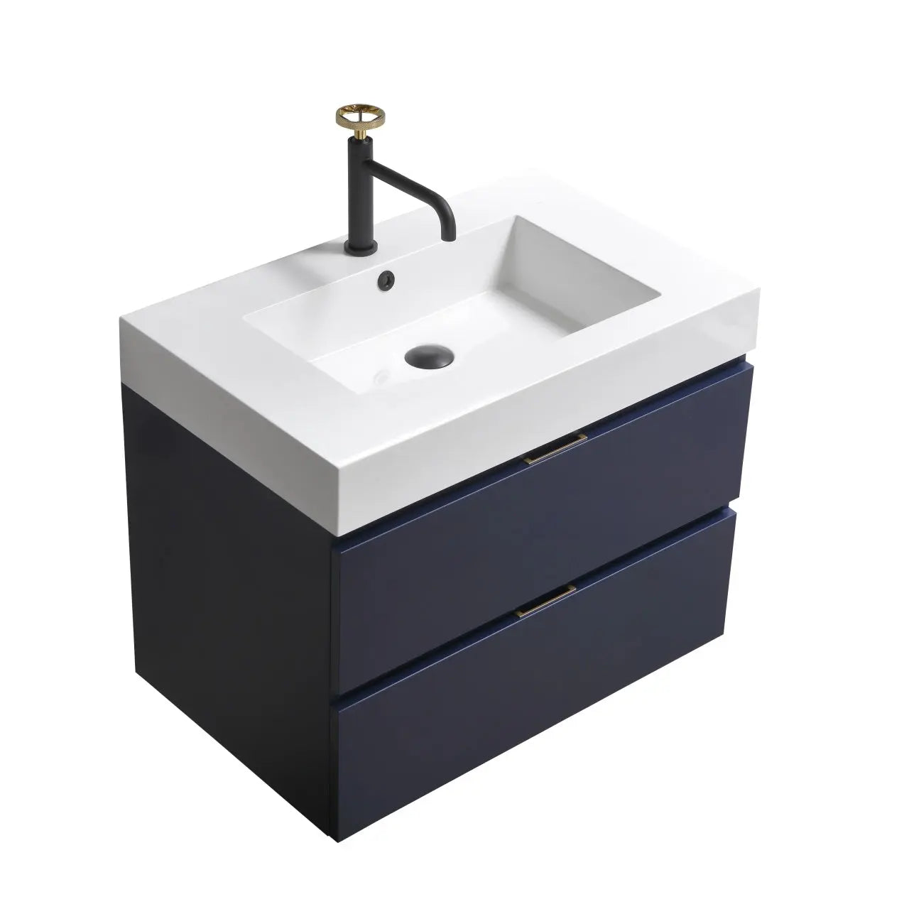 Kube Bath Bliss 30″ Blue Wall Mount Modern Bathroom Vanity - Plumbing Market