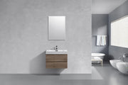 Kube Bath Bliss 30″ Butternut Wall Mount Modern Bathroom Vanity - Plumbing Market