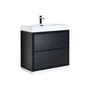 Kube Bath Bliss 36″ Black Free Standing Modern Bathroom Vanity - Plumbing Market