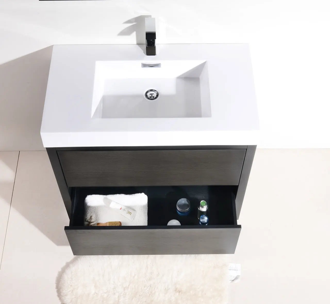 Kube Bath Bliss 36″ Black Free Standing Modern Bathroom Vanity - Plumbing Market