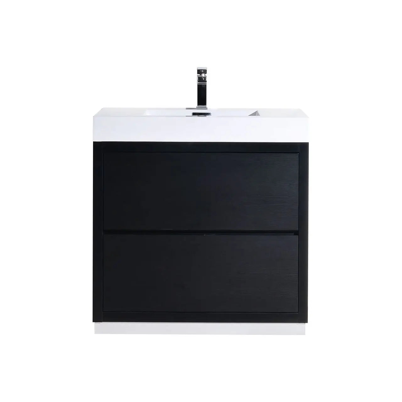 Kube Bath Bliss 40″ Black Free Standing Modern Bathroom Vanity - Plumbing Market