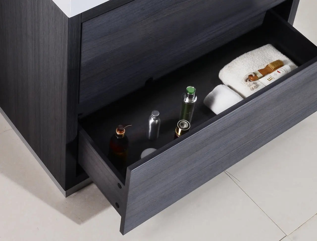Kube Bath Bliss 40″ Gray Oak Free Standing Modern Bathroom Vanity - Plumbing Market