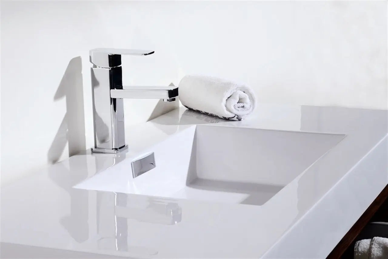 Kube Bath Bliss 40″ Gray Oak Wall Mount Modern Bathroom Vanity - Plumbing Market