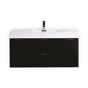 Kube Bath Bliss 48″ Black Wall Mount Single Sink Modern Bathroom Vanity - Plumbing Market