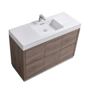 Kube Bath Bliss 48″ Butternut Free Standing Modern Bathroom Vanity - Plumbing Market