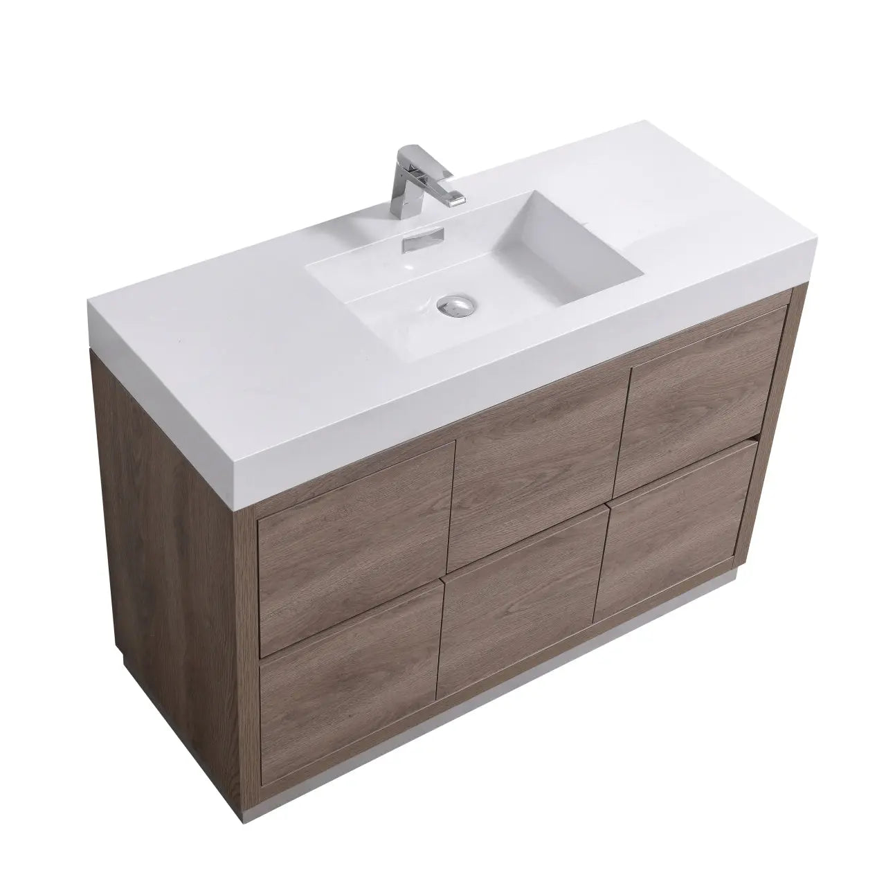Kube Bath Bliss 48″ Butternut Free Standing Modern Bathroom Vanity - Plumbing Market
